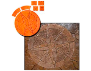 Molde Circular Brujula Combo - Rosa dos Ventos